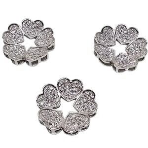 NOTHING BUT HEARTS 3 slider necklace charms floral star 5 hearts sisters friends